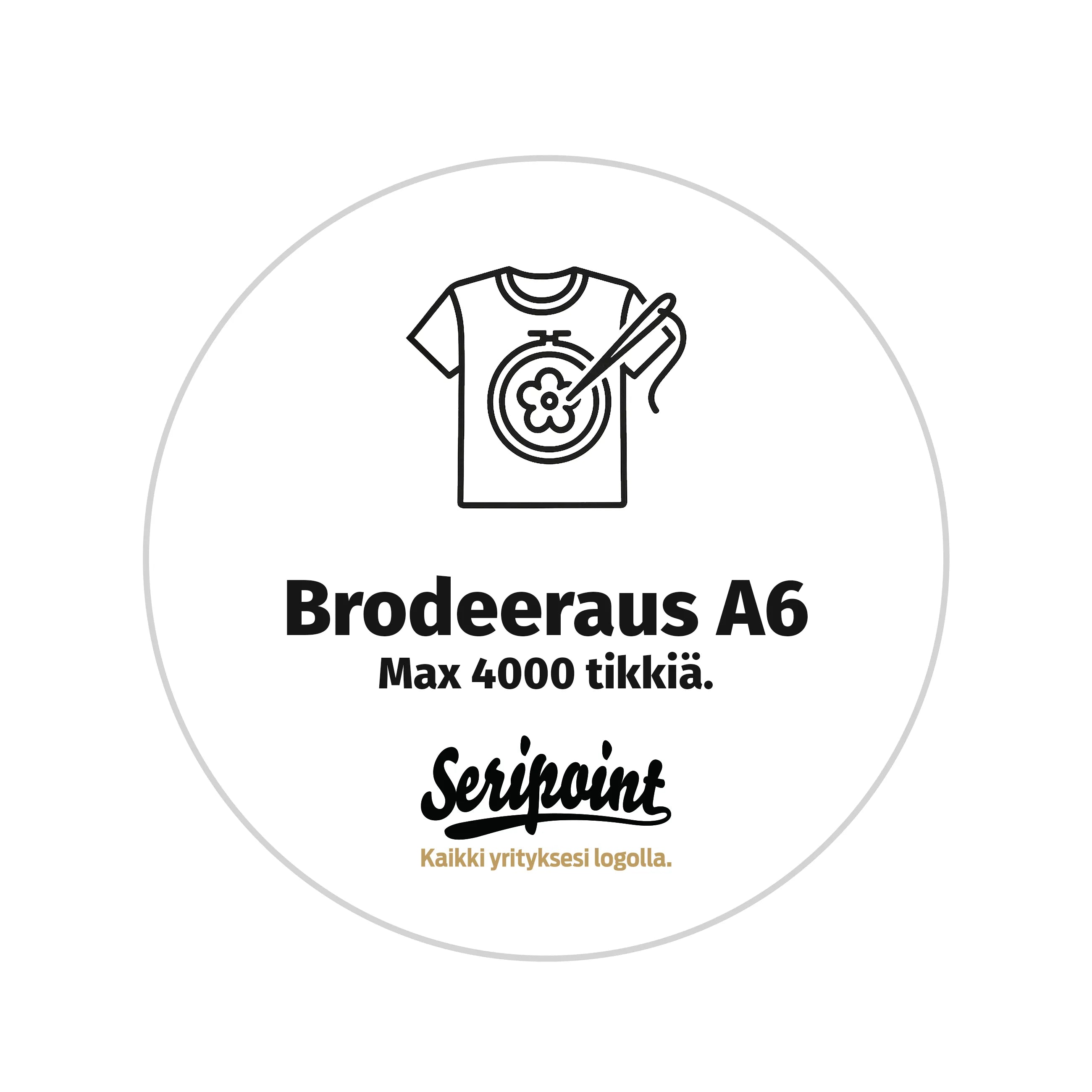 Brodeeraus A6 (max. 10 cm leveä)